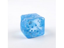blue ice cube stress ball