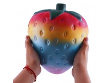 giant jumbo rainbow strawberry squishy